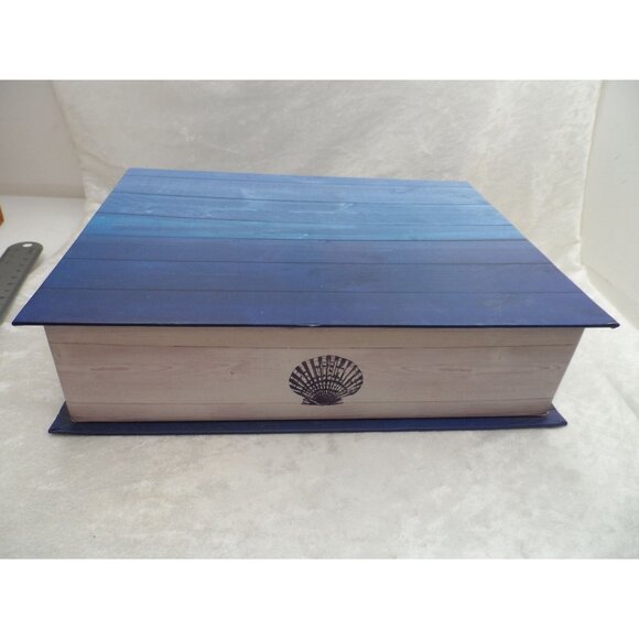 Nautical-Themed Nesting Storage Boxes Set Of 3 Starfish Seahorse Shell Decor - Picture 4 of 10